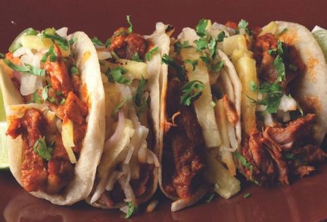 Shepherd-style tacos (Tacos al pastor)