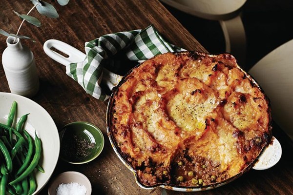 Shepherd's pie with sweet potato mash