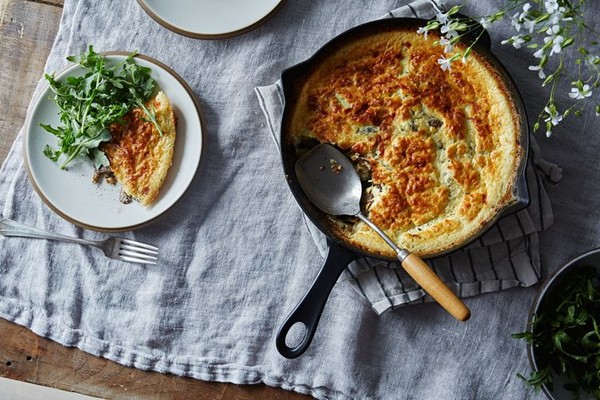 Sherried mushroom clafoutis