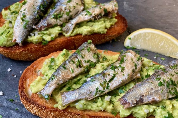 Sherried sardine toast