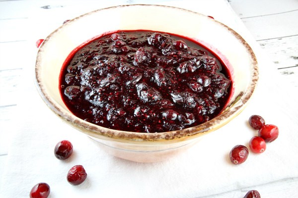 Sherry triple berry cranberry sauce