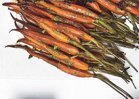 Sherry vinegar-and-molasses-glazed carrots