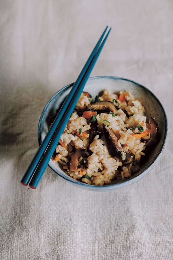 Shiitake and chicken rice