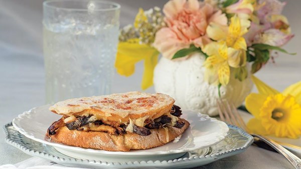 Shiitake mushroom croque monsieur