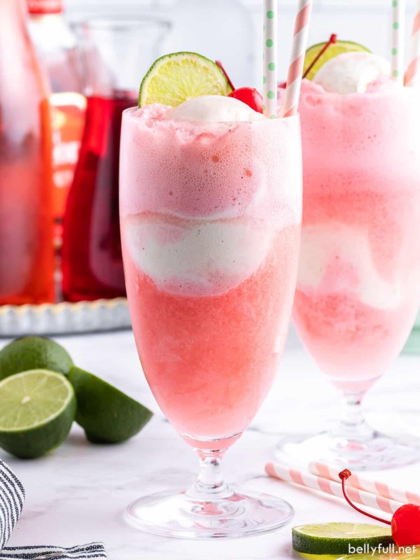 Shirley Temple ice cream float