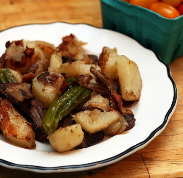 Shishito-crimini home fries