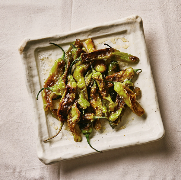 Shishito peppers with honey
