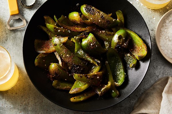 Shishito-style green peppers