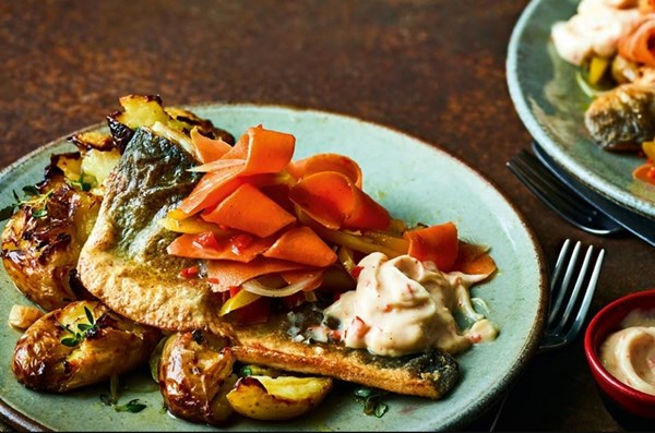 Shivi Tamoutar's escovitch-style fish with Scotch bonnet aioli
