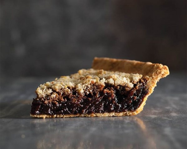 Shoofly pie [orange molasses filling, crumb topping]