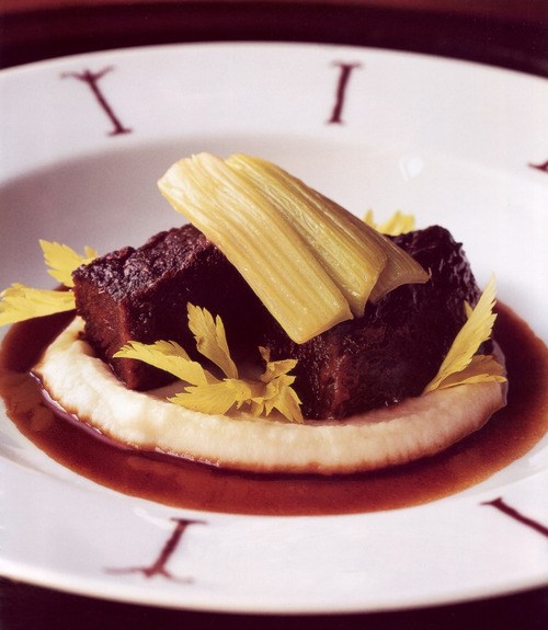 Short ribs braised in red wine