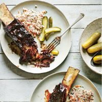 Short ribs with root veg slaw