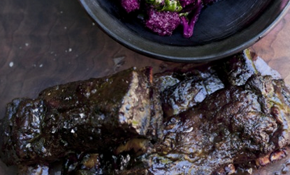 Short ribs with stout and beetroot