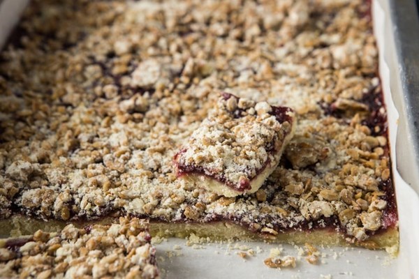 Shortbread jam bars