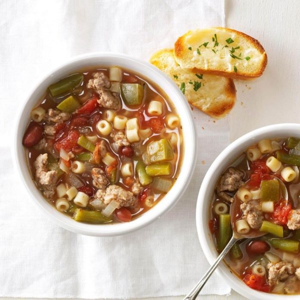 Shortcut sausage minestrone
