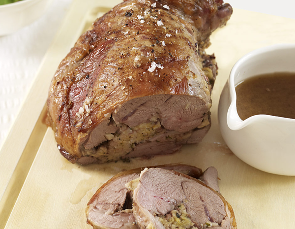 Shoulder of lamb with lemon and olives