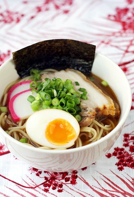 Shoyu ramen with roasted pork belly