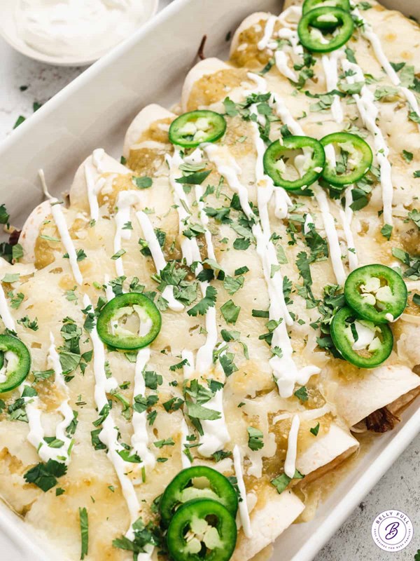 Shredded beef enchiladas