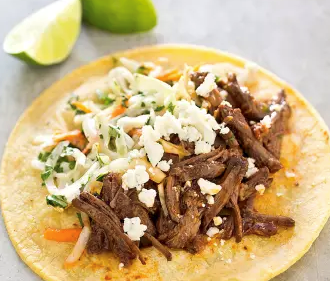 Shredded beef tacos (Carne deshebrada)