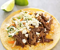 Shredded beef tacos (Carne deshebrada)