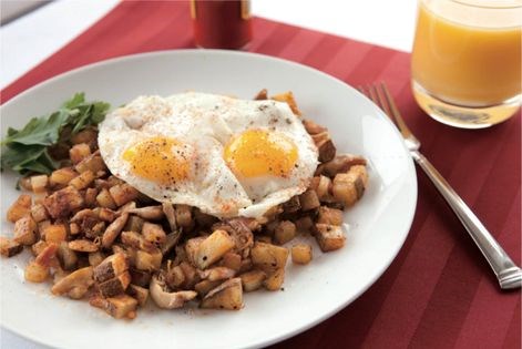 Shredded chicken hash