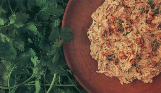 Shredded chicken with walnut and coriander (Cerkez tavugu)