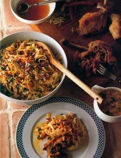 Shredded duck or grilled fish with Thai noodles