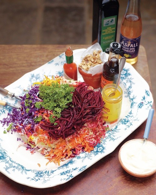 Shredded rainbow salad