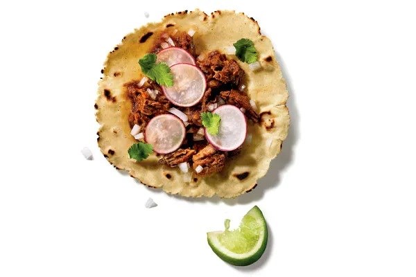 Shredded red chile meat