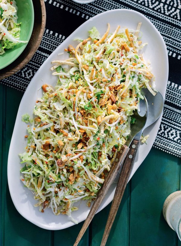 Shredded tofu salad with lemongrass-coconut dressing