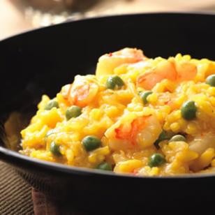 Shrimp & pea risotto