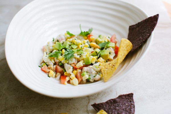 Shrimp & sweet corn ceviche