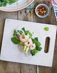 Shrimp-and-avocado summer rolls