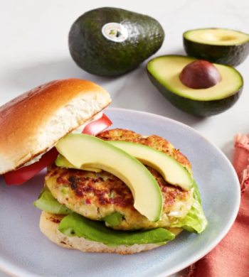 Shrimp and California avocado burgers
