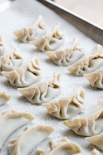 Shrimp and chive dumplings