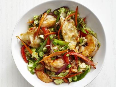 Shrimp and dumpling stir-fry