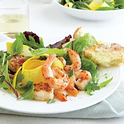 Shrimp and herb salad
