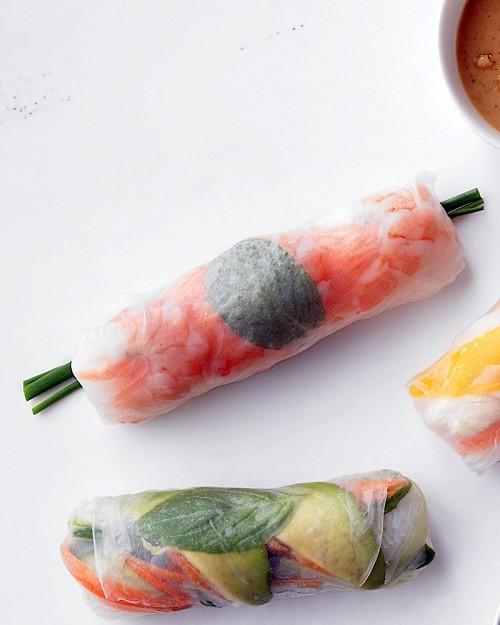 Shrimp and mint summer rolls