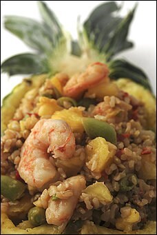 Shrimp and pineapple fried rice