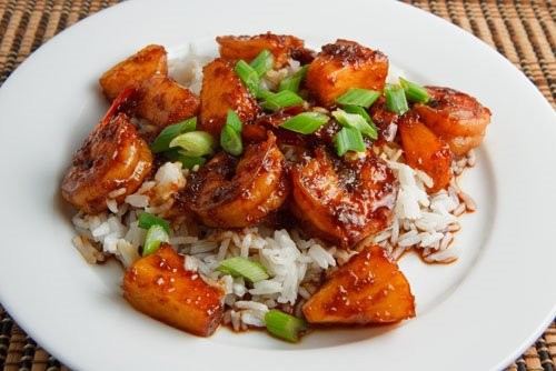 Shrimp and pineapple teriyaki