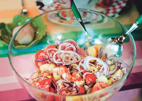 Shrimp and potato salad