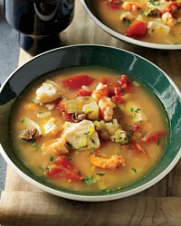 Shrimp-and-smoked oyster chowder