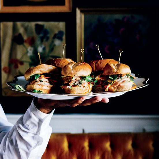 Shrimp banh mi sliders