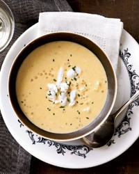 Shrimp bisque with crab and tapioca
