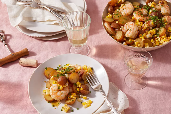 Shrimp boil potato salad