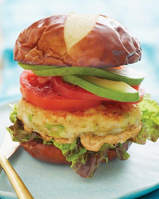 Shrimp burgers with Old Bay mayo
