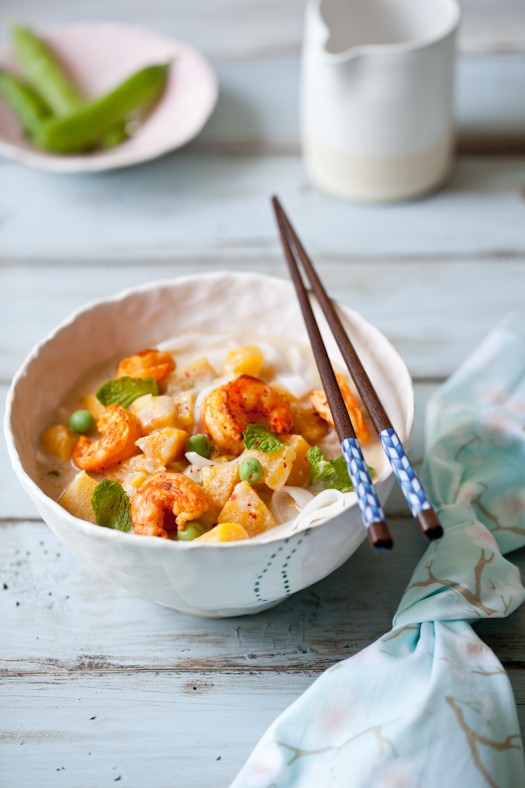 Shrimp, butternut squash & coconut soup