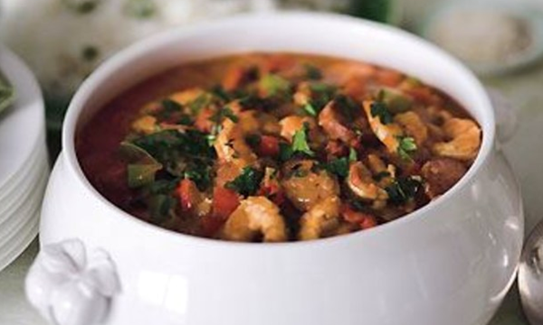 Shrimp, chicken, and andouille gumbo
