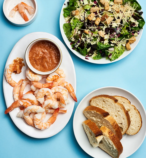 Shrimp cocktail for dinner