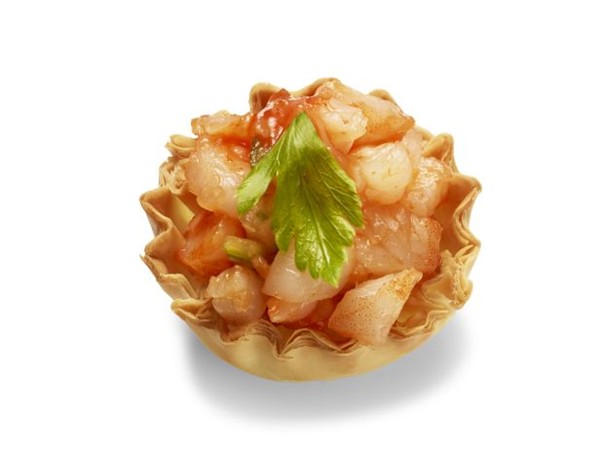 Shrimp cocktail phyllo shells